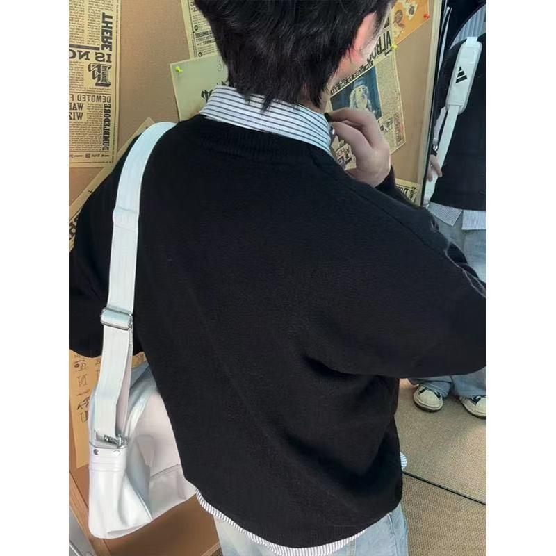 Harajuku Artistic Trend Men's Versatile Long Sleeve Sweater - Autumn/Winter