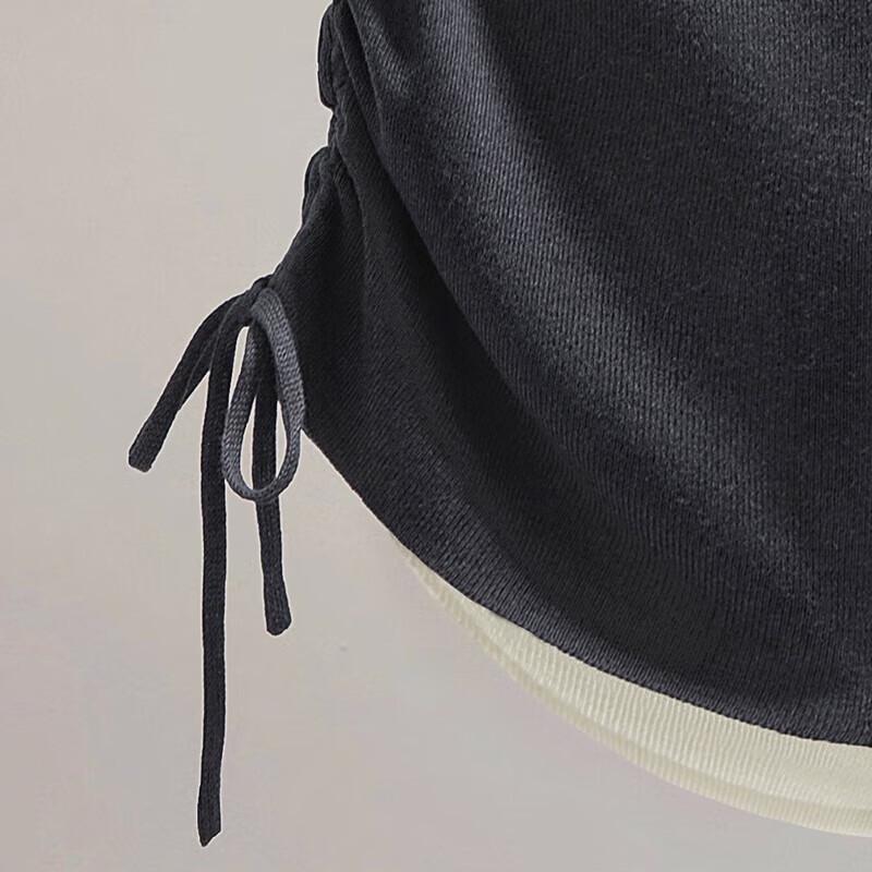 Women's Faux Two-Piece Wool Blend Knit Top