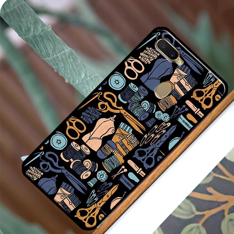 

Чехол для телефона с швейными ножницами для OPPO A15 A3S A5S A52 A72 A54 A74 A94 A83 A91 A93 A5 A9 A31 A53 A53S 2020 OPPO Reno5 Lite