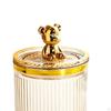Makeup Dab Ball Holder Jar Clear with Lid Dispenser Tool Storage Box Cosmetic Organizer for