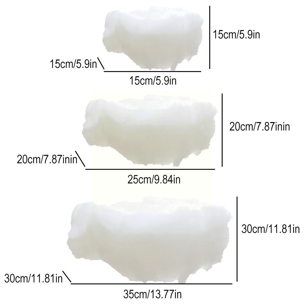 Artificial White Cotton Cloud Wedding Background Decoration Room Party Birthday Christmas Diy Living Props Hanging Decorati Q9R3