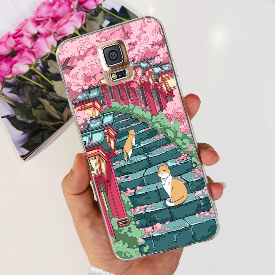 For Samsung Galaxy S5 Case SM-G900F G900I G900M Stylish Painted Cover Soft Silicone Phone Case For Samsung S5 S 5 GalaxyS5 Shell