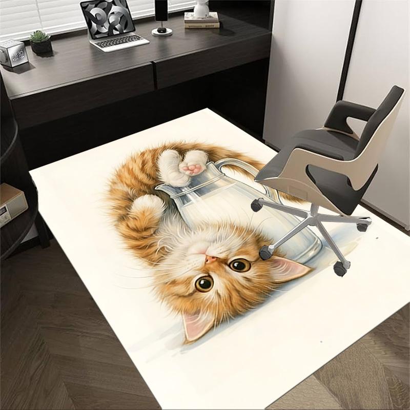 1PC cat milk Extra Large Non Slip Floor carpet, Office, family, bedroom Large Area Rug Indoor Rugs, Vibrant Colors