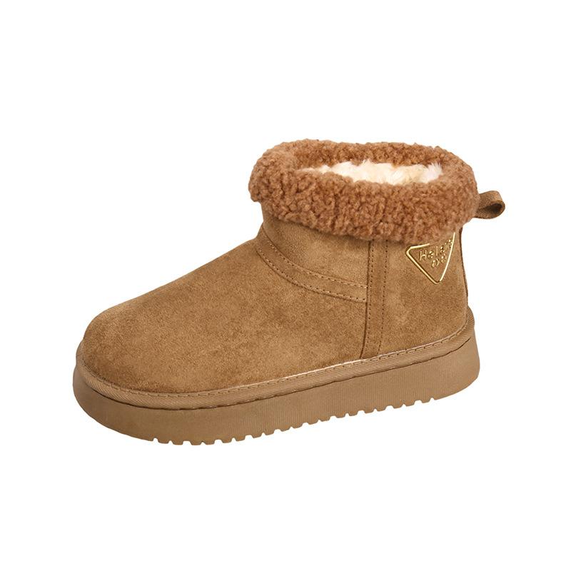 Support customized snow boots women's non-slip and snow-proof fashion cotton shoes piled and thickened short women's shoes