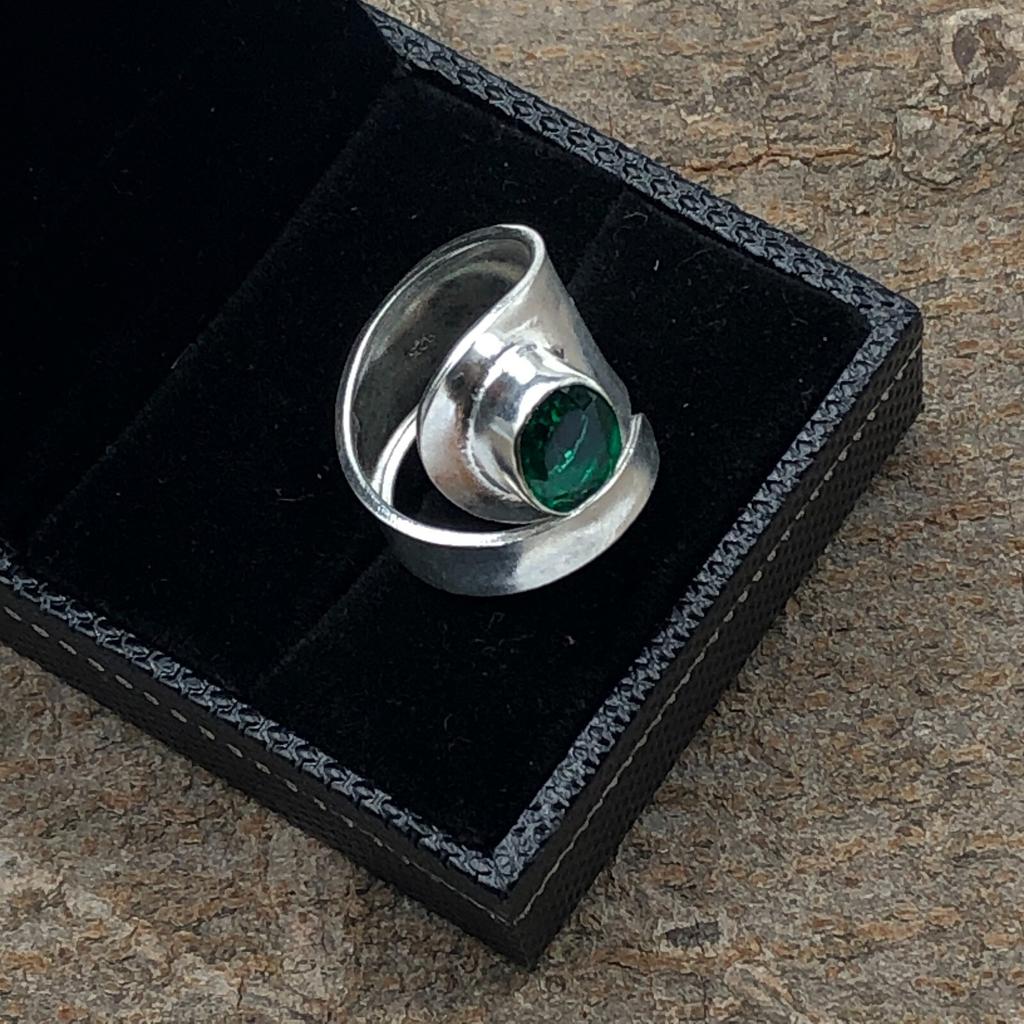 Oval Chrome Diopside Gemstone 925 Sterling Silver Jewelry Handmade Wedding Ring RR-2-8