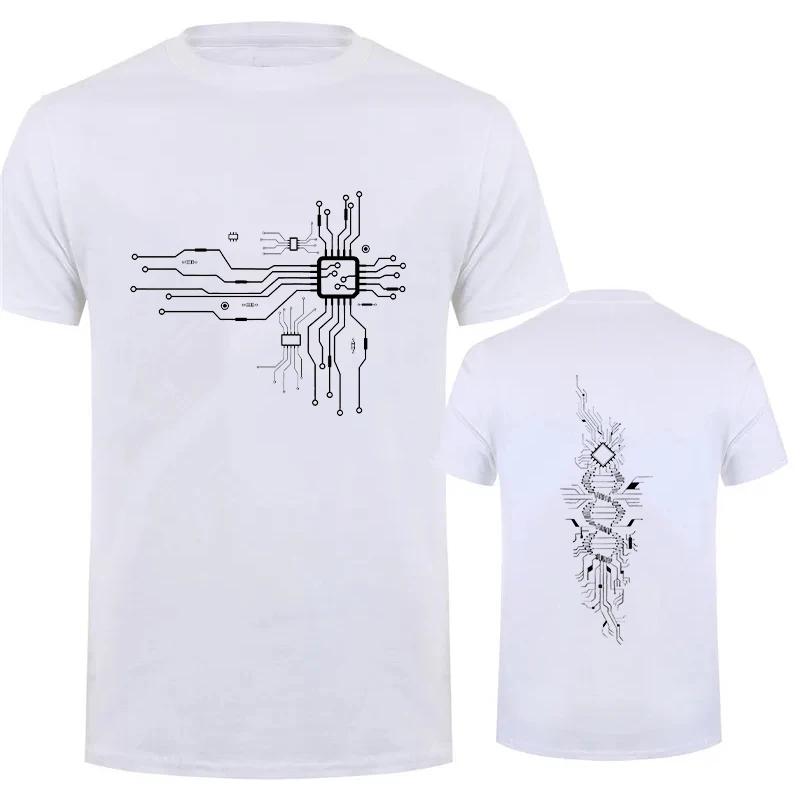 Brand New Mens TShirt ONeck Men Tshirt for Male T Shirts CPU Processor Circuit Diagram Print Man Tops Tees Tshirt Clothing