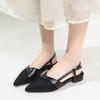 Women Sexy Chunky Heel Shoes Women Summer Pointed Toe Dress Slippers Designer  New Party Pumps Walking Femme Zapatos Slides