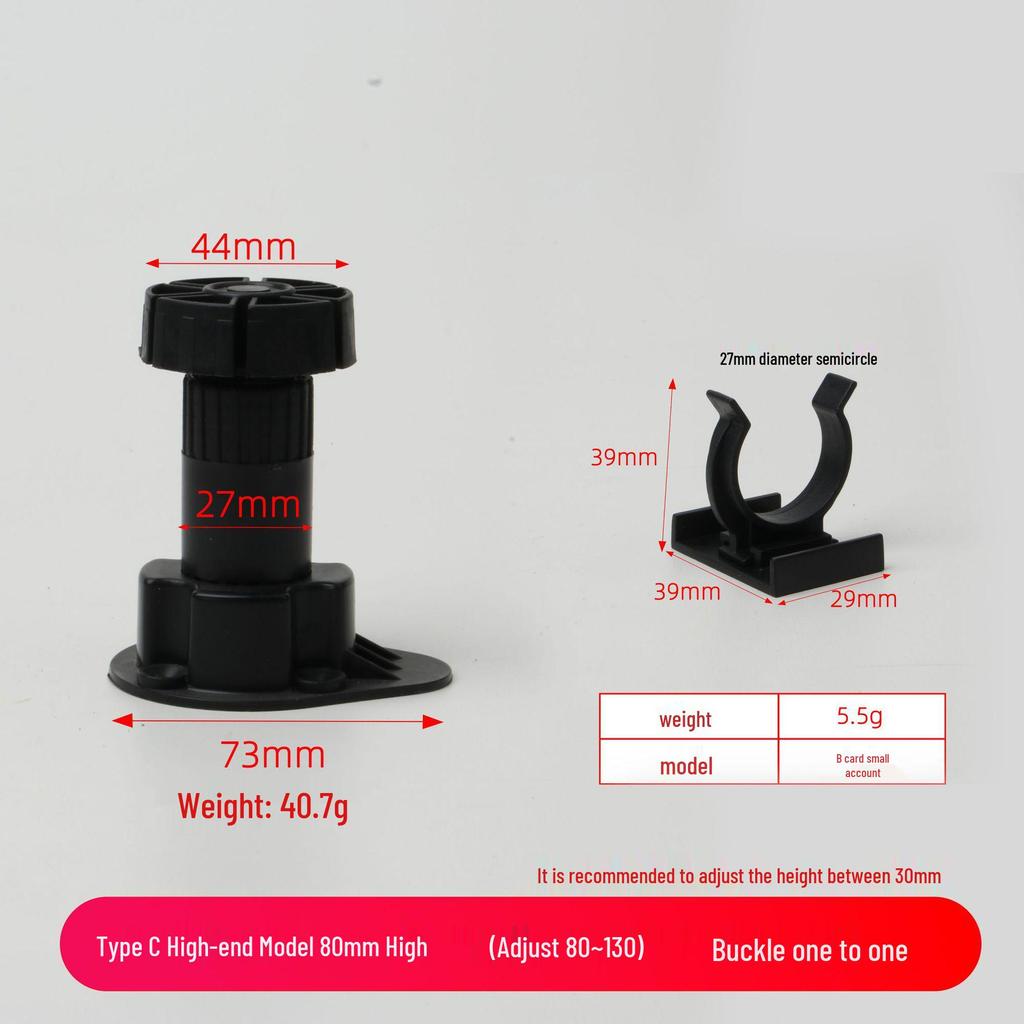 Adjustable Cabinet and Sofa Legs - Thickened ABS Plastic Support