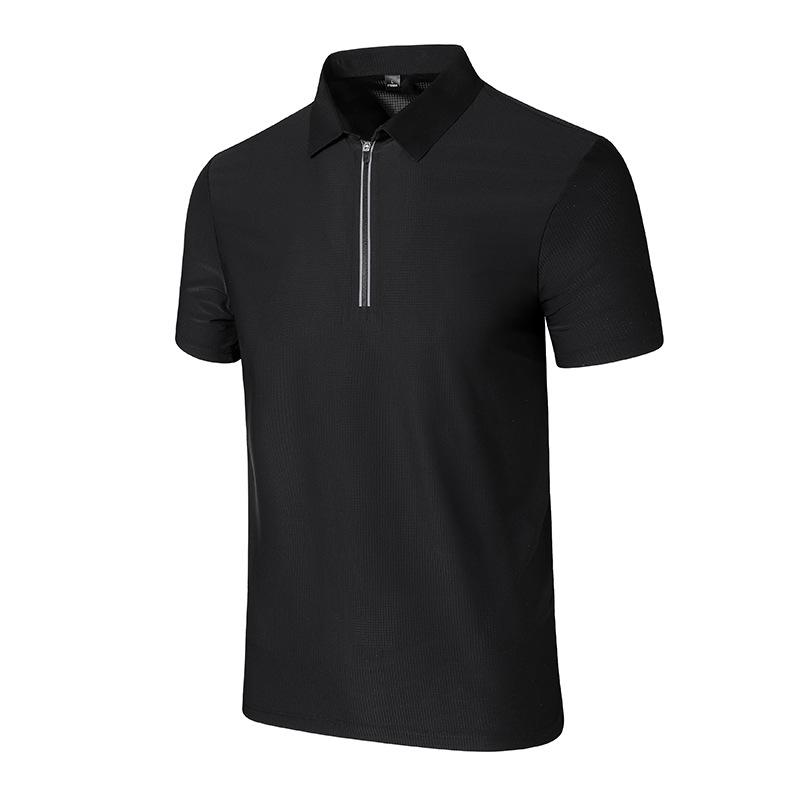 Men s China National Team Quick-Dry Half-Zip Polo Shirt - Ice Silk Casual Sports T-Shirt 2XL