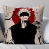 1Pc Satoru Gojo Anime Jujutsu Kaisen Pillow Case Square Pillow Bedroom Sofa Leisure Cushioncar Living Room Home Decoration 40X40