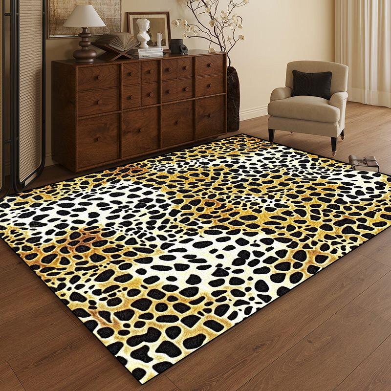 European Leopard High-grade Carpet Living Room Home Decoration Leisure Sofa Large Area Rugs Bedroom Bedside Non-slip Floor Mat