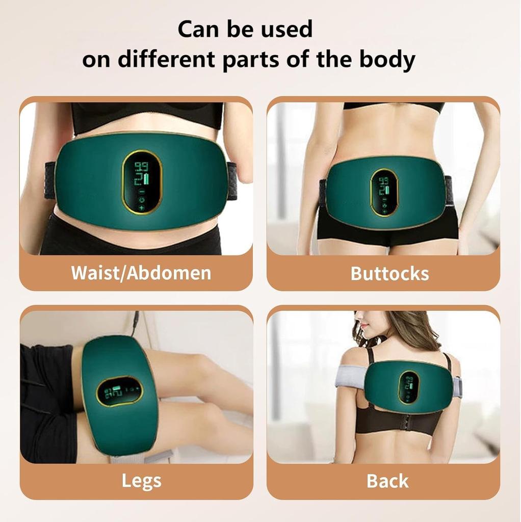 Abdominal Massage Belt for Women & Men | Adjustable Heat & Vibration | Belly Muscle Training & Relaxation Wrap