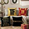 Luxury T-Tom F-Ford Pillow Case Anti-dustmite Pillowcase Invisible zipper silky Sofa cushion cover