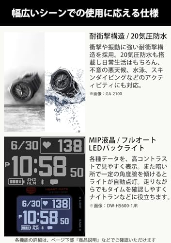 Casio G-Shock wristwatch G-SQUAD heart rate monitor Bluetooth model DW-H5600MB-1JR mens black.