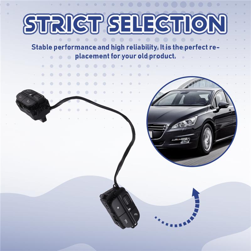 A58X-Steering Wheel Control Switch Buttons 9831489077 Audio Switch For  Combination Switch Car Accessories