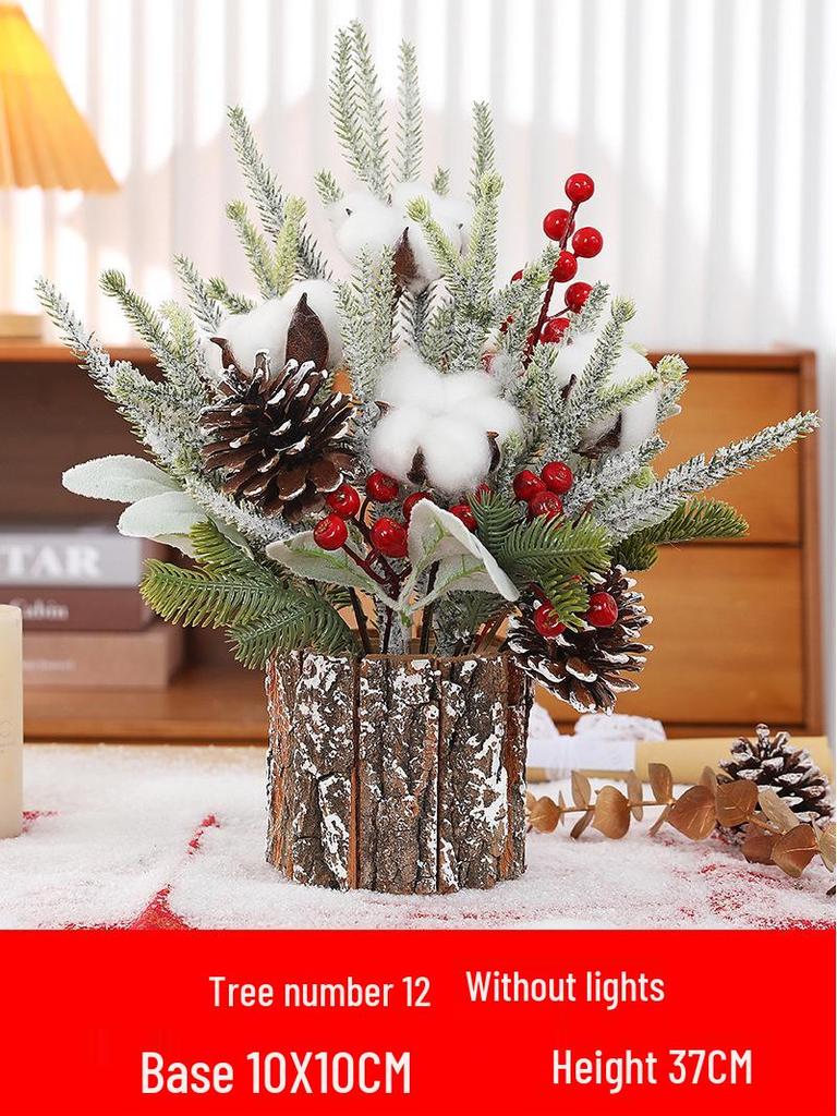 Luminous Mini Christmas Tree Set - Desktop Decoration and Gift