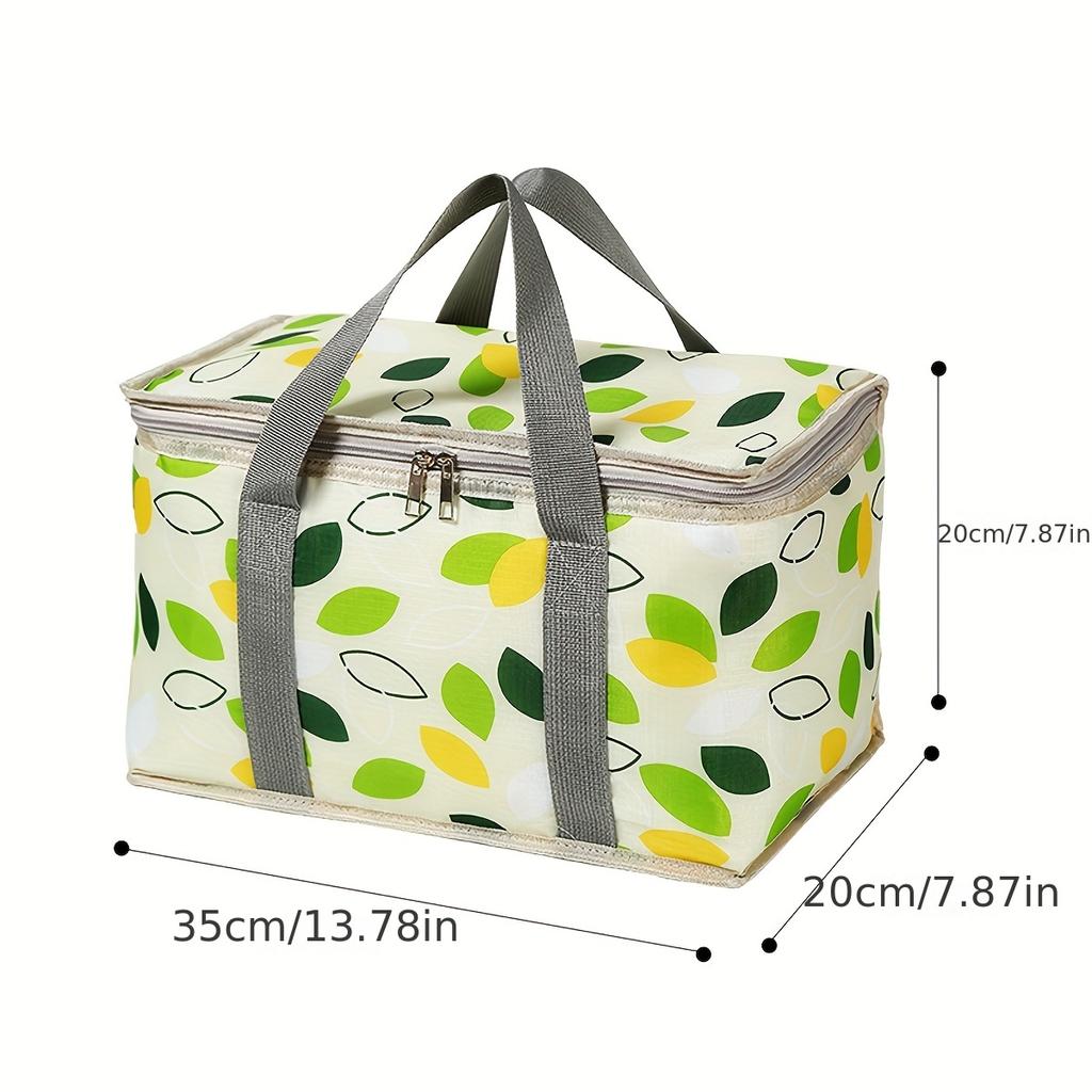 Outdoor Use portable thickened Insulated handbagstudent spring outing travel camping large capacity checkered picnic bag