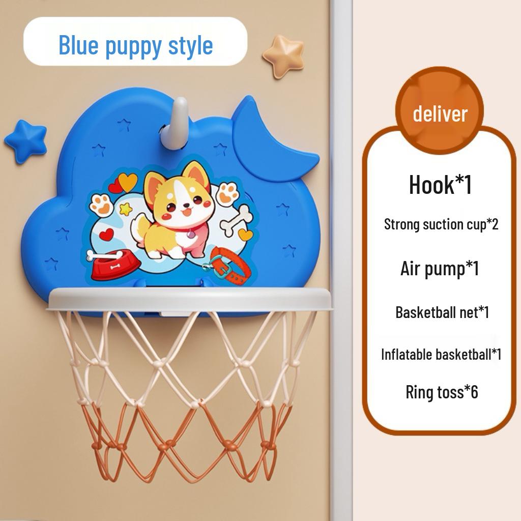 Kids' Silent Scoring Basketball Hoop - No-Drill Wall-Mounted Indoor Toy