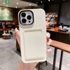 Three-in-One Card Holder Matte Silicone Case Compatible with iPhone 17 Pro Max Apple 16 Phone Case 13/14 Simple