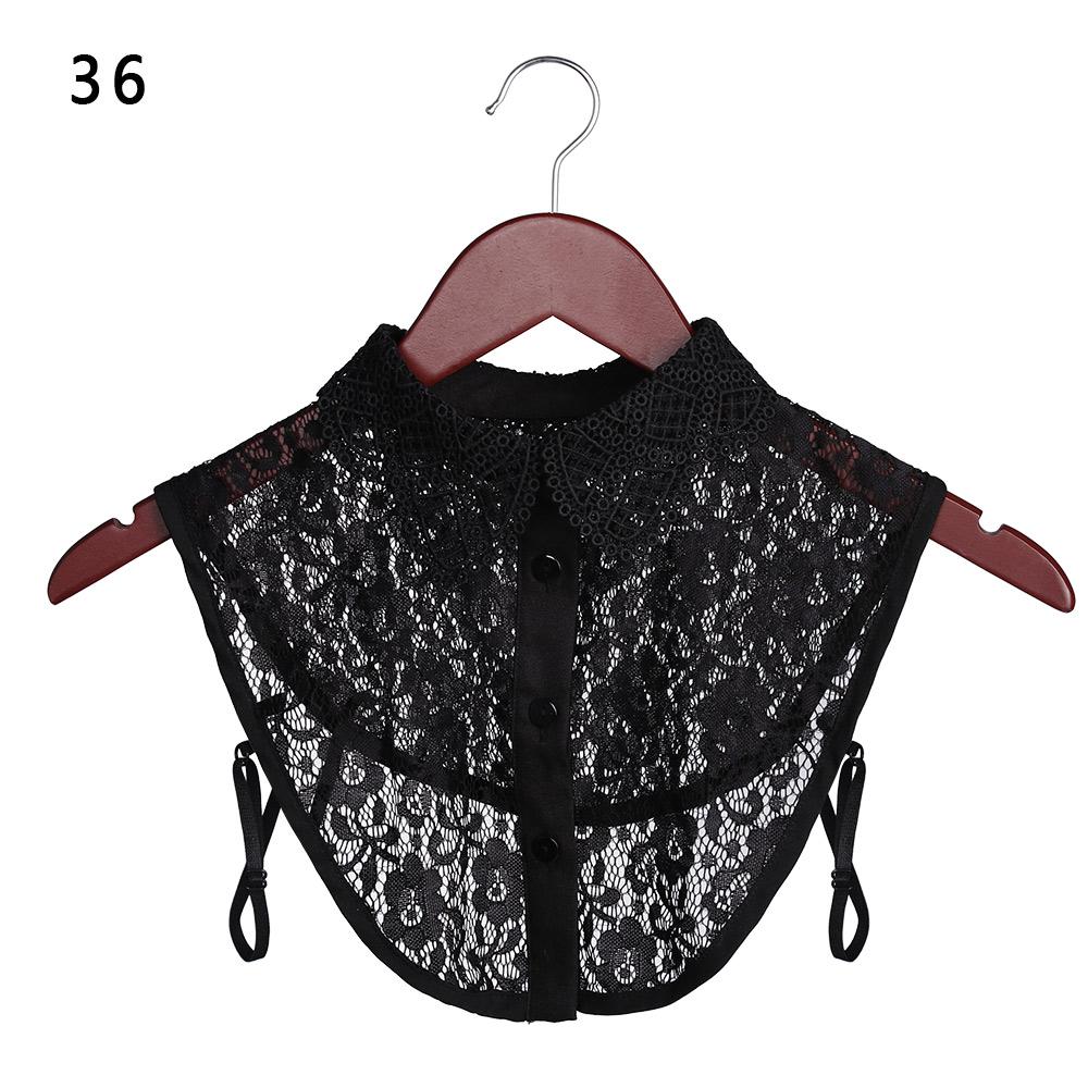 Classic Women Cotton Lace Fake Collar Vintage Detachable Clothes Accessories Lapel Blouse Top Shirt Collar False Collar DropShip