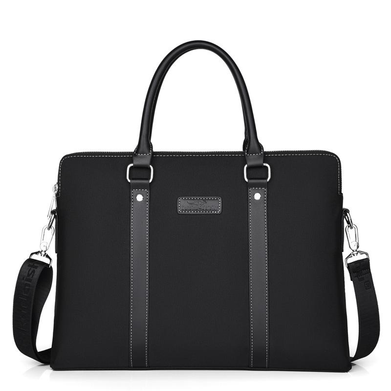 

Men s bag new business commuter shoulder bag computer bag horizontal men s briefcase чёрный