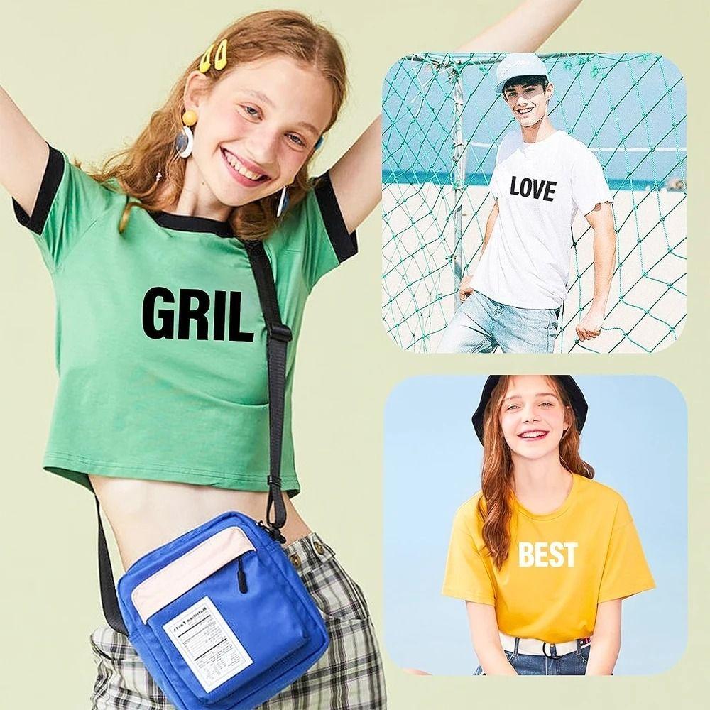 Transfer Iron on Letters Stickers Thermal Sticker Clothes Sticker Clothing Patches  Clothing