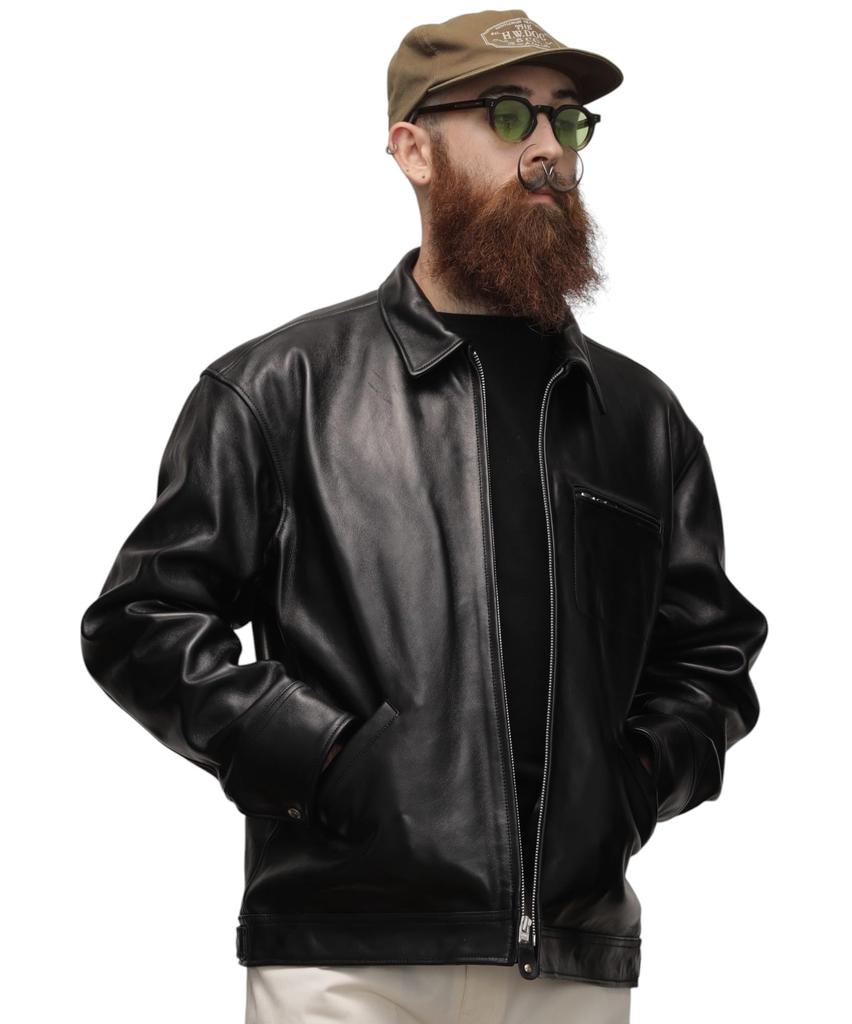 Schott Leather Tracker Jacket, Men's, Size 2XL, 010, Black, 782-5950014