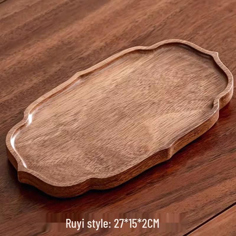 Tavă versatilă din lemn de nuc japonez – Ideală pentru servirea ceaiului, fructelor sau pizzei în hoteluri