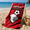Custom Name Beach Towel Bournemouth Crest Microfiber Beach Towel, Lightweight for Summer Travel, Swimming Pool Fan Birthday Gift