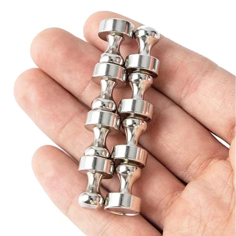 Metal Magnetic Fixed Push Pins Neodymium Sucker Hooks Refrigerator Magnet Thumb Tacks  Steel Magnets Whiteboard Retainers