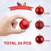 24-Piece 3cm Festive Christmas Ball Ornaments – Xmas Tree Hanging Decorations for Holiday Parties
