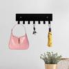 Key Holder for Wall, Wall Storage with 6 Hooks, Wall Mounted Key Holder for Hallway, Self Adhesive Key Rack
