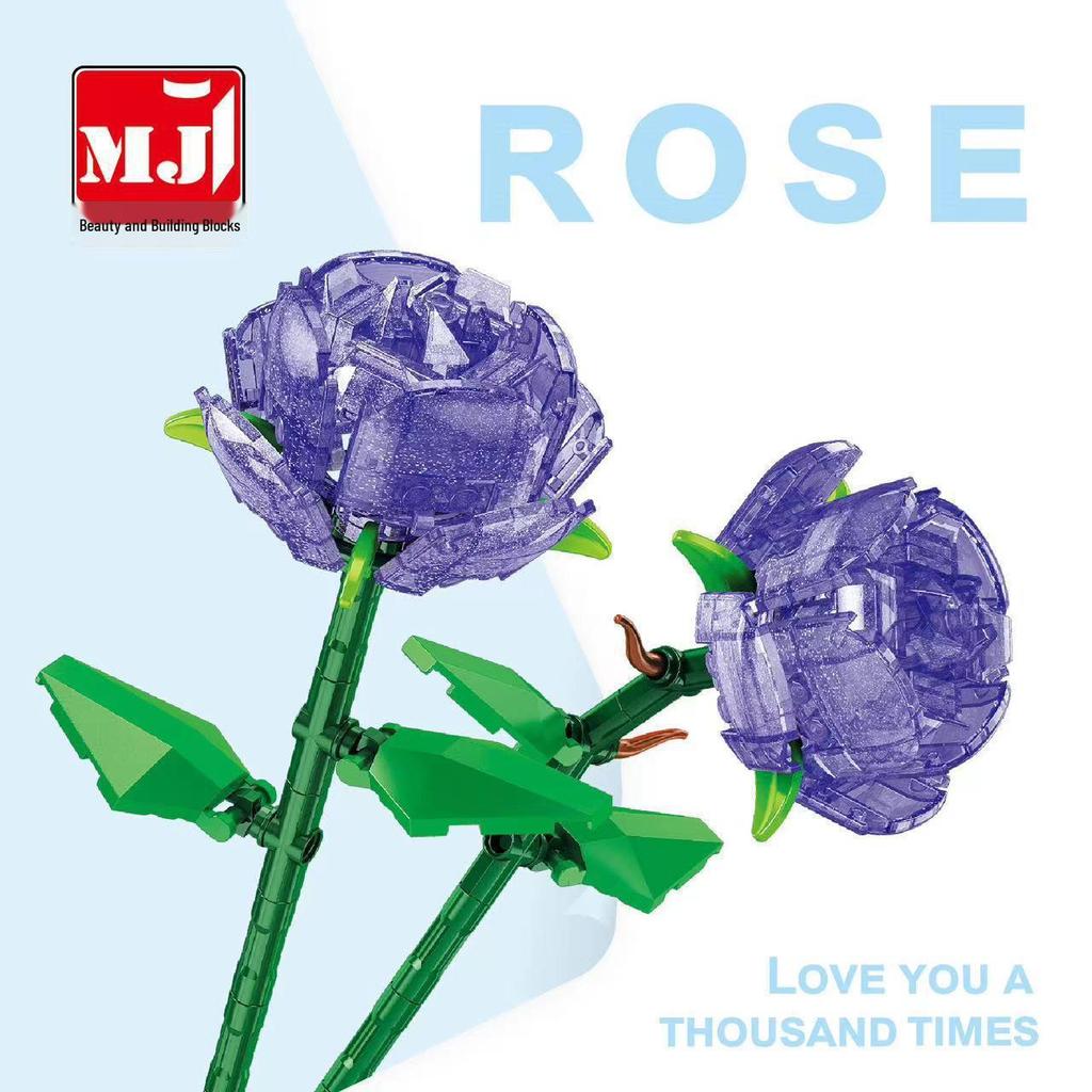 Goddess Festival Rose Building Blocks: DIY Handmade Flower Arrangement Kit with 38 Preserved Flowers