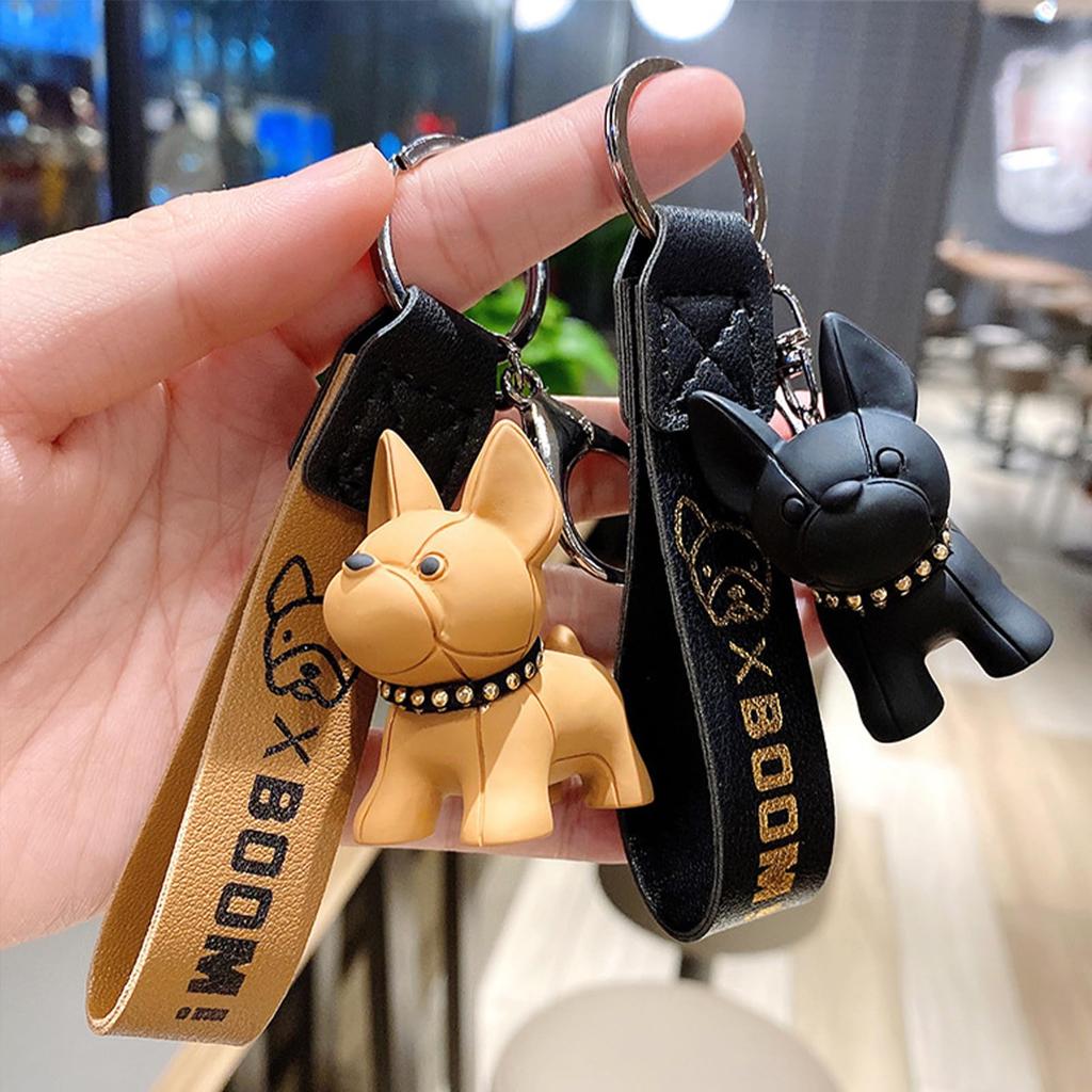 Moerstar Keychain, Cute Dog, Cartoon Bulldog, Resin, Cool Tide, 3D Keychain, Individuality, Popular, Fashion,