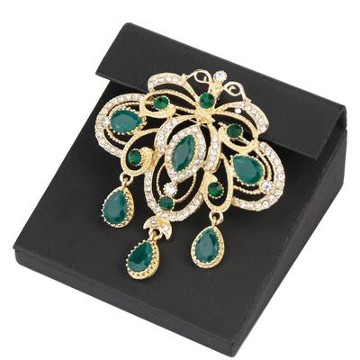 Crystal Brooches for Women Gold Color Caftan Pins