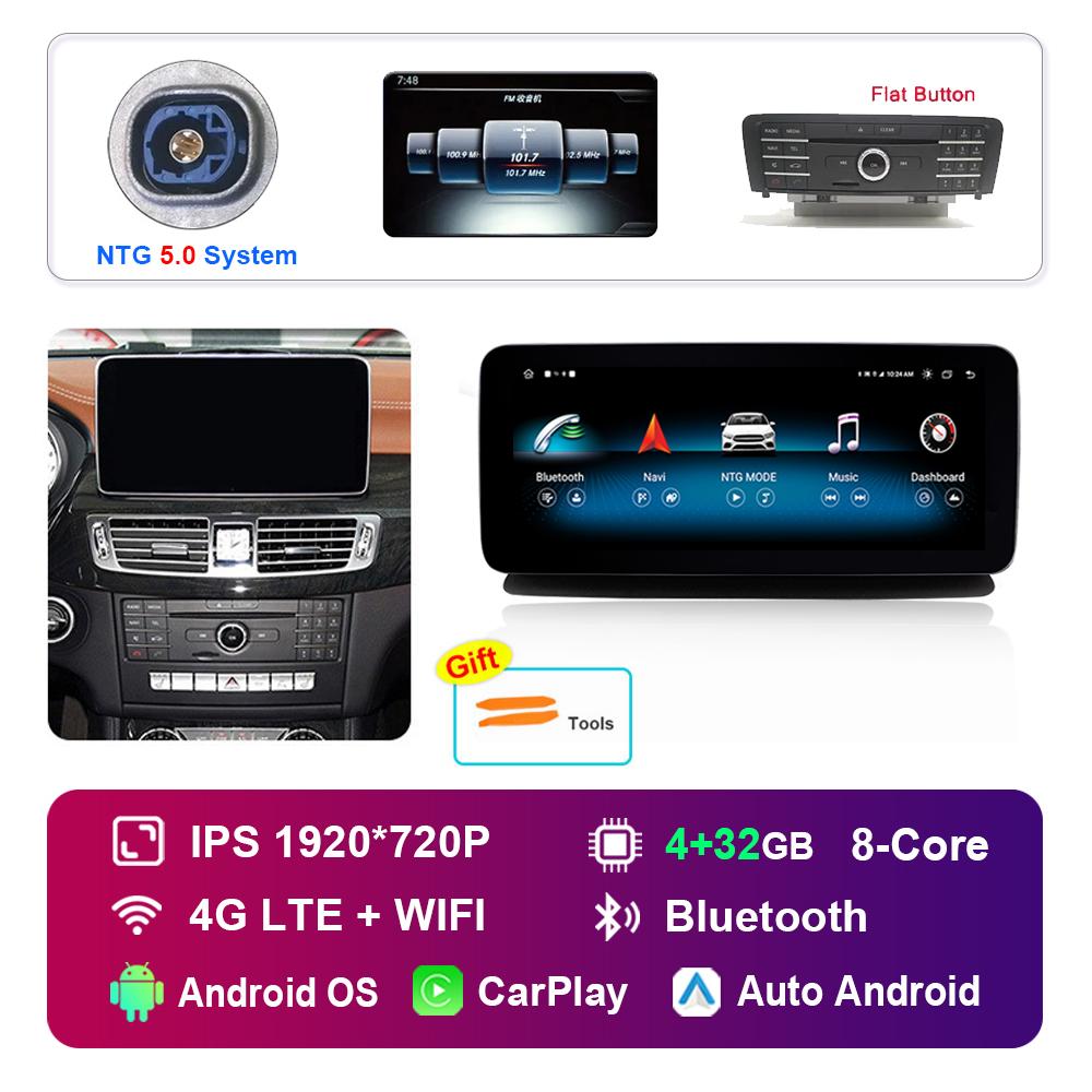 12.3 Inch Android Car Radio Multimedia Player for Mercedes Benz CLS W218 2010 - 2013 NTG 4.5 5.0 System GPS HD Touch Screen