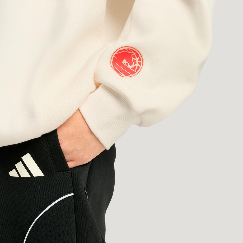 Adidas Basketball FW25 Crew Year Of The Rabbit Limited CNY New Year Knitted Fleece Loose Fit Pullover Sweatshirt Men sweatshirt KT0625