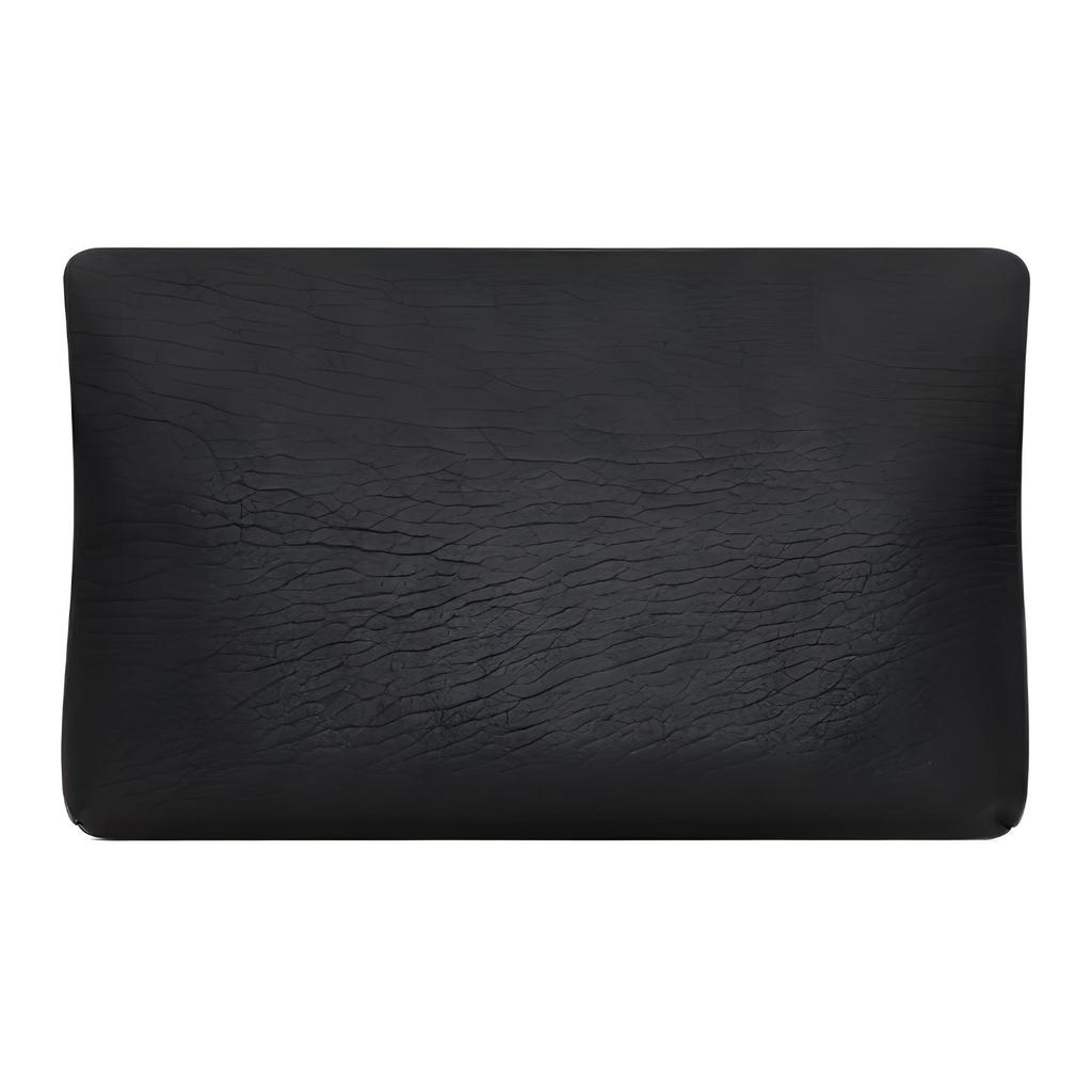 Saint Laurent Silver Logo Front Flap Grainy Lambskin Envelope Clutch Bag Large Men clutch Black 778181-AACIA-1000