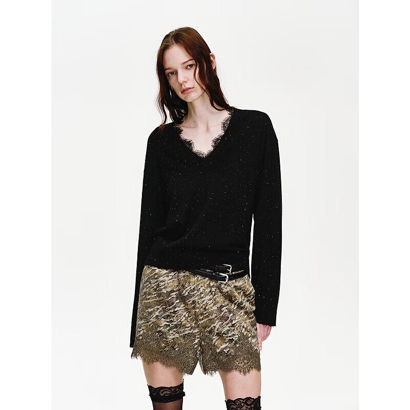 Women's Merino & Alpaca V-Neck Knit Sweater