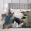 Chinese Style Crane Plush Blankets Girls Boys Flannel Throw Blanket For Couch Chair Sofa Bed Super Warm Quality Bedspread Gift