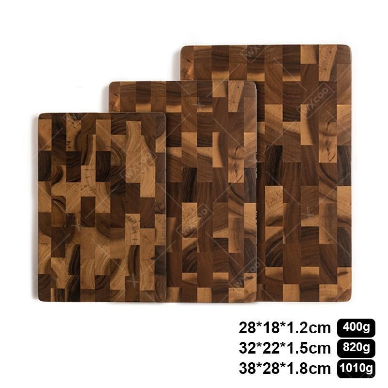 WXCOO Thicken Acacia Wooden Cutting Board Non-slip Double-sided Splicing Checkerboard Solid Wood for Cut Vegetable Fruit Board
