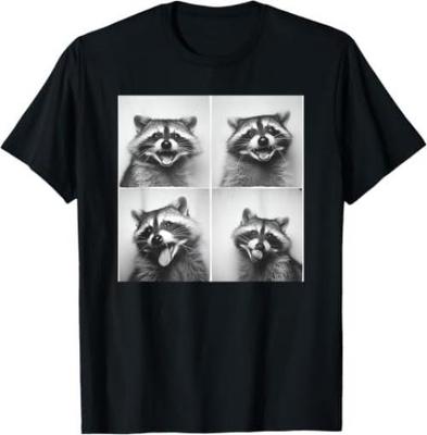 Laughing Raccoon Face Trash Raccoons Unique Quirky Animal T-Shirt