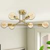 Retro Industrial Wrought Iron Ceiling Chandeliers LED Ceiling Lamp Home Luminaire Modern Living Room Lamps E27 Decoration Lights