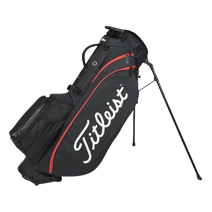 Titleist Players 5 Golf Caddy Bag for Men and Women, with Stand, 5 Compartments, Unisex, Fits 9-inch and 47-inch Clubs, 2.5kg, Black [Parallel Import]