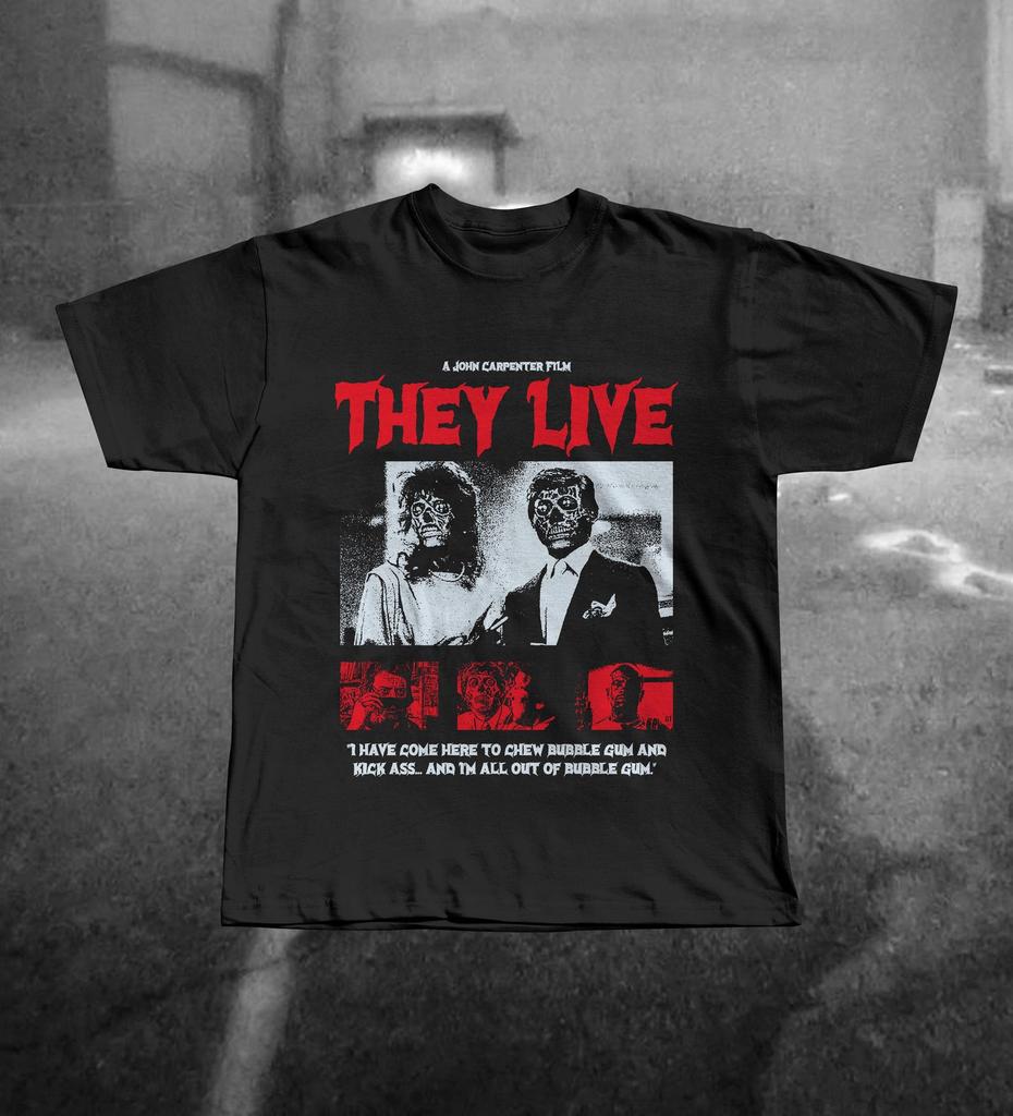 They Live 1988 Cult Classic Sci-Fi Horror Film T-Shirt