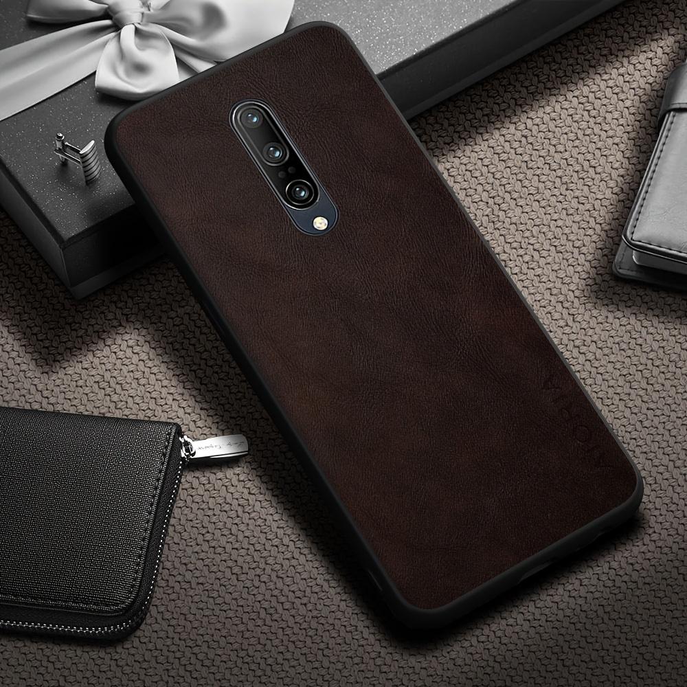 Phone Case - Luxury Retro Faux Leather Phone Case for Oneplus 9 8 7 6 Pro 9R 9RT 9 US 6T 8T 7T Pro Matte Soft Bumper Hard Back Cover Fashion Case