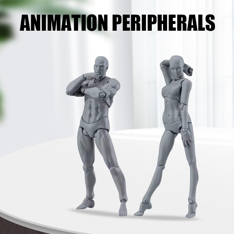 Artist Art Painting Anime Figure Sketch Draw Male Female Movable Body Chan Joint Action Figure Toy Model Draw Mannequin
