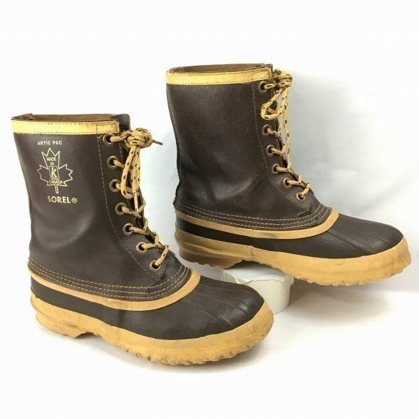 SOREL Kaufman Vintage Canada Snow Boots Lined Dark Brown size 7 250USED 16770₽