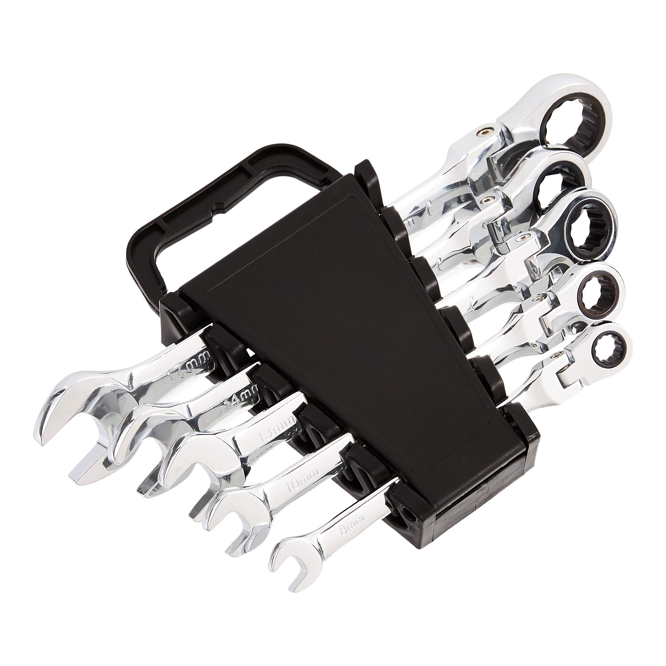 

Amazon Basics Flexible Metric Ratchet Wrench Set, 5 Pieces