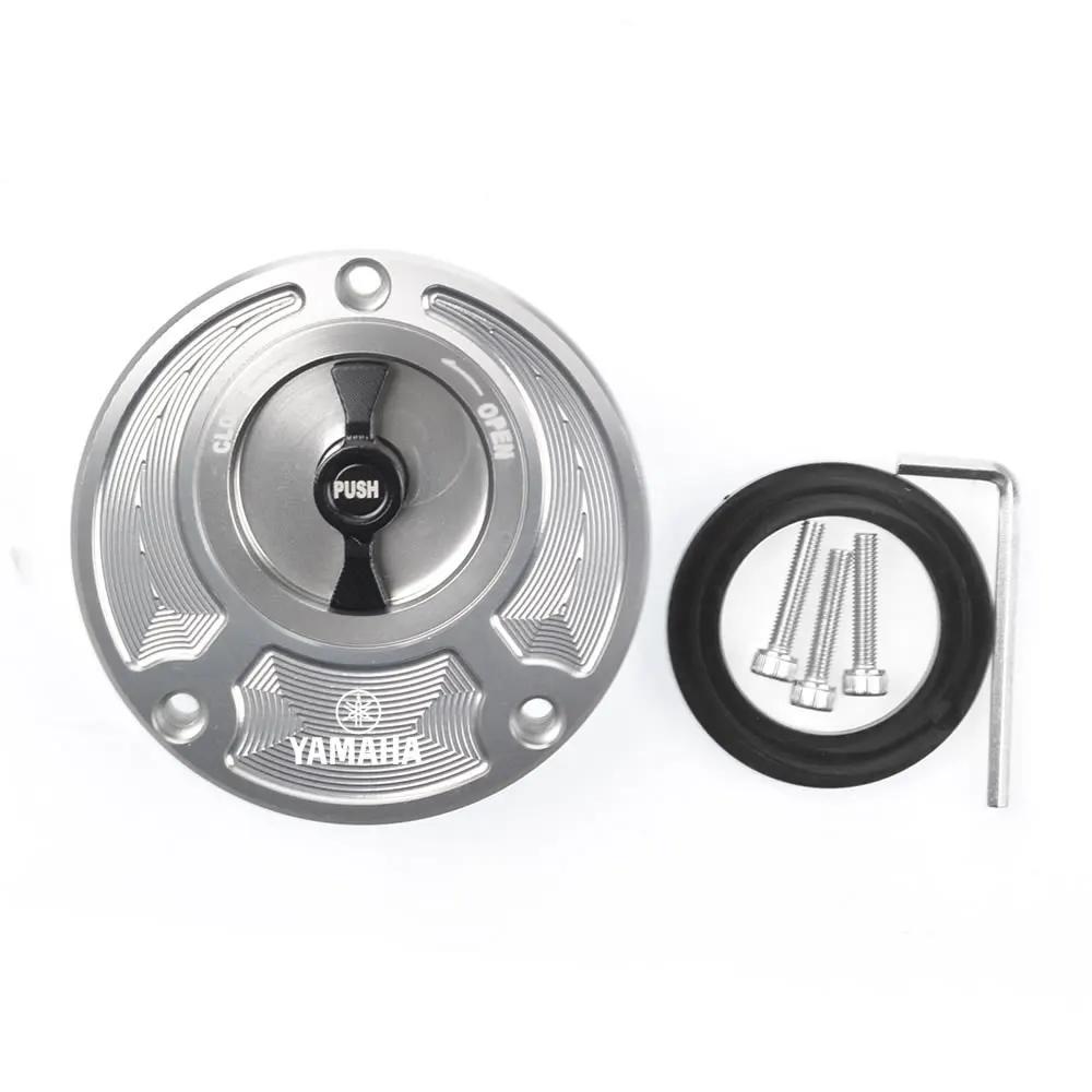 For Yamaha FZ6 FZ6R FZ1 R1 R6 R6S CNC Fuel Gas Tank Cap Cover Aluminum Keyless Motorcycle Accessories All years